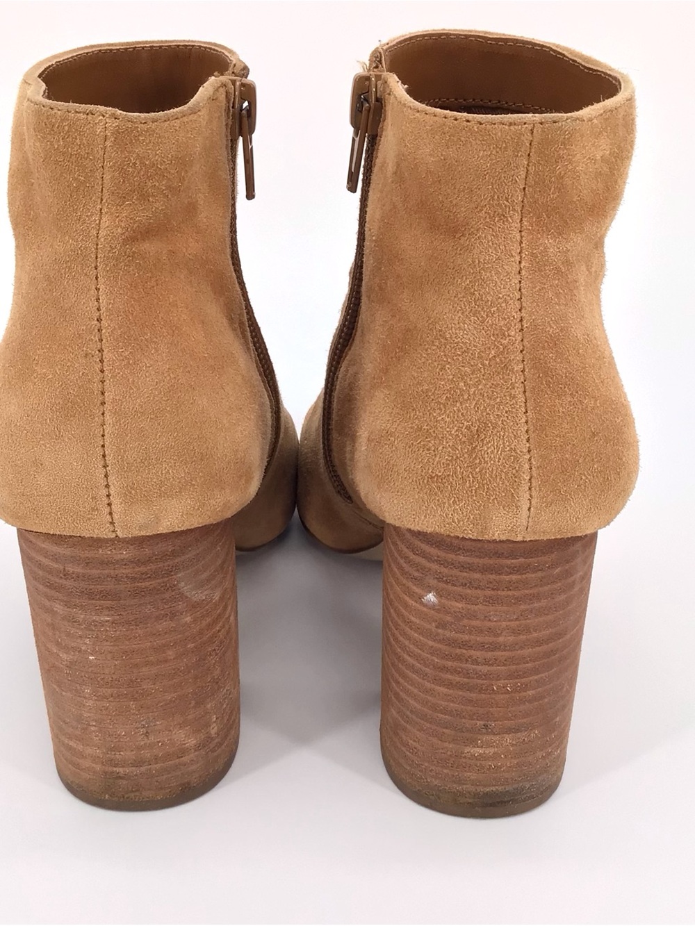 Steve Madden Classic Hippie Stacked Size Zip Brown Heel Pumps Size 9 - Picture 11 of 12